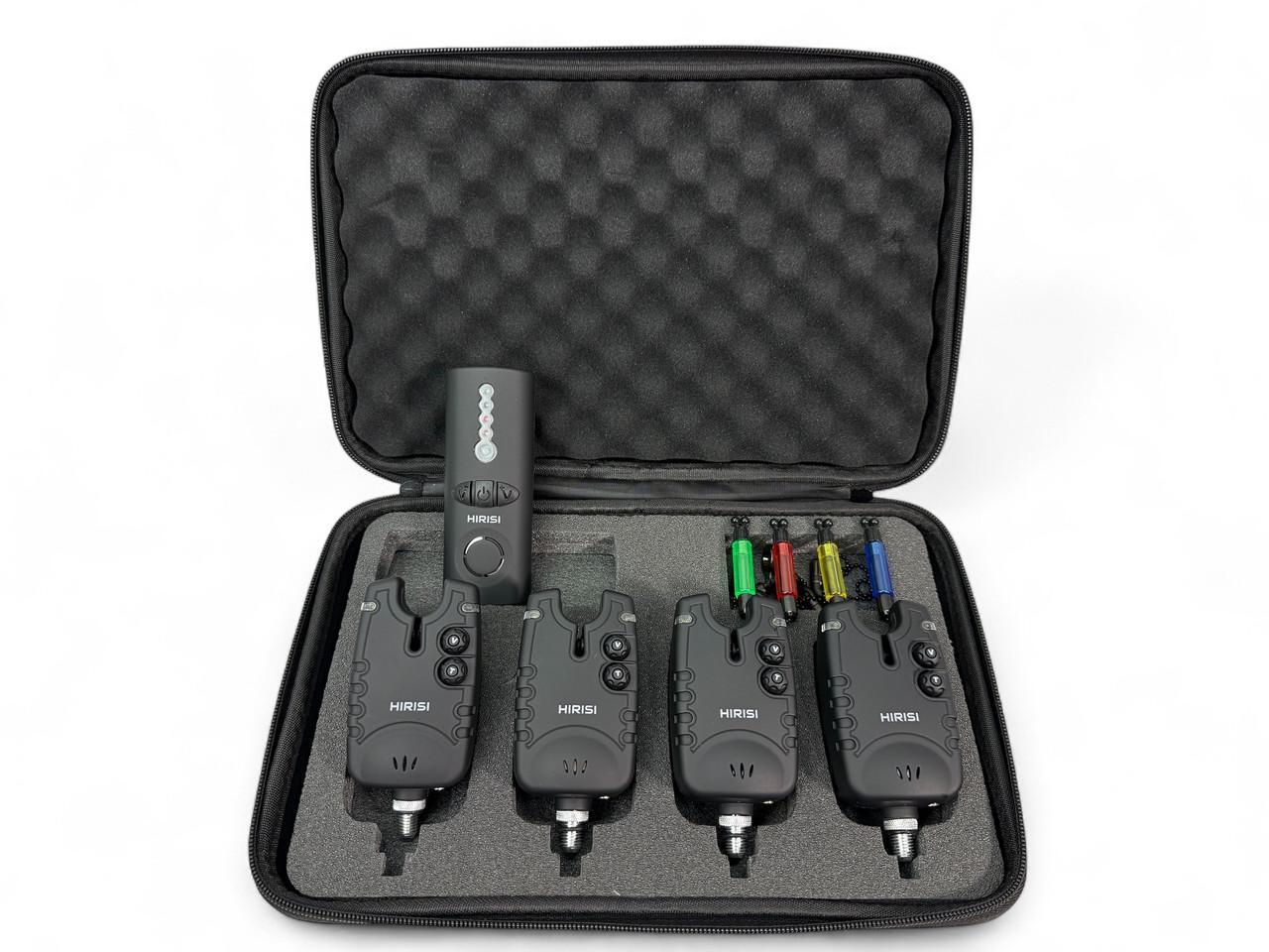 Карповые сигнализаторы поклевки с свингерами Hirisi набор 4/1 (SQ-4)