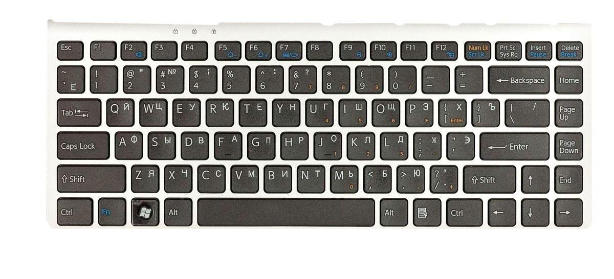 Клавиатура для ноутбука Sony Vaio VGN-FW Silver Frame Black