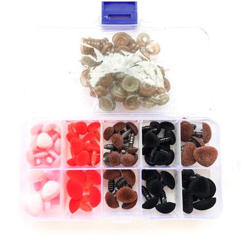 Носики для игрушек треугольные с фиксатором флоковые в кейсе 11-17 мм 70 шт. (709738) Носики для игрушек треугольные с фиксатором флоковые в кейсе 11-17 мм 70 шт. (709738)