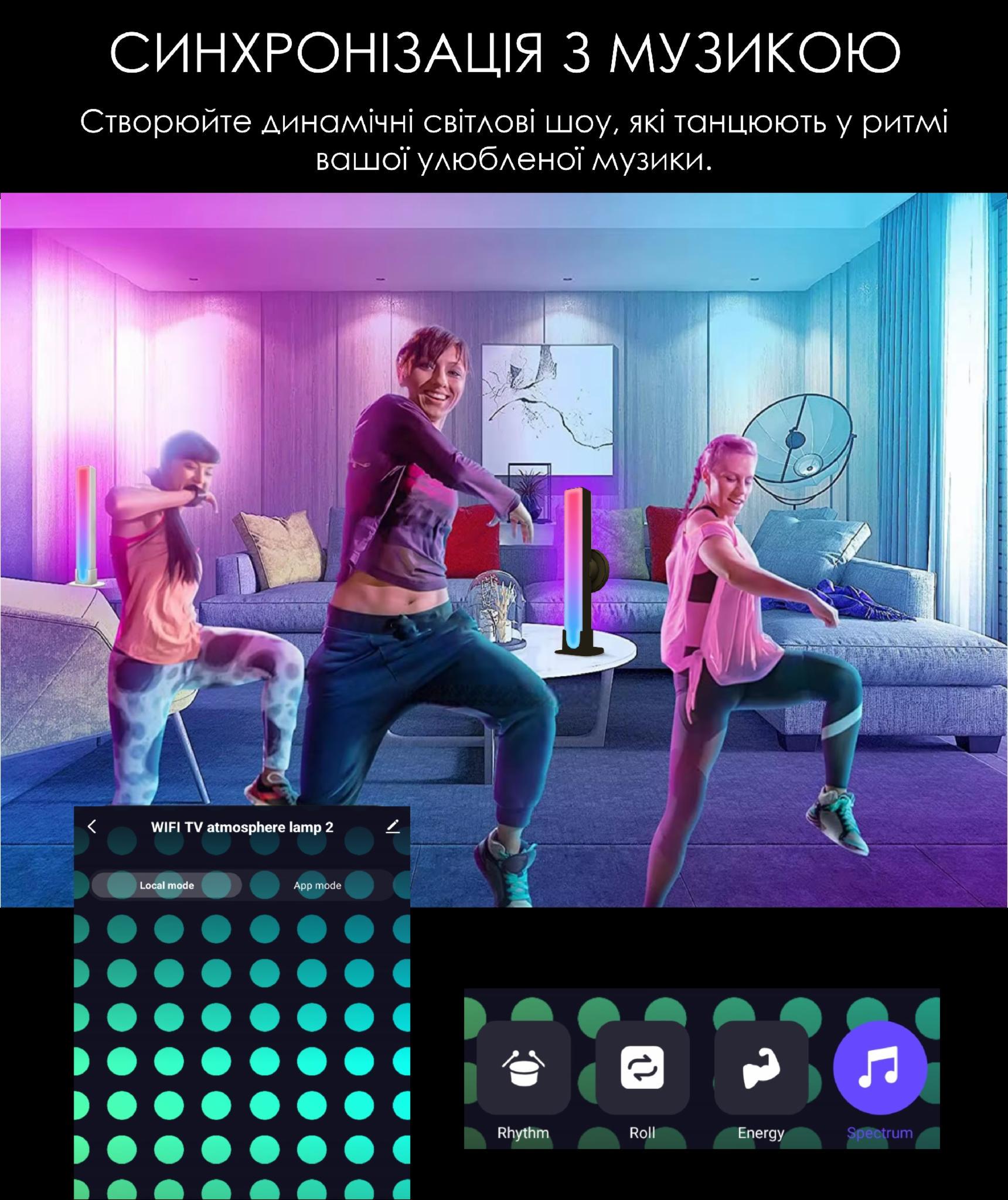 Підсвічування монітора/телевізора Tuya Smart LED SAL-002B WiFi 2700-6500K Color/White (178098) - фото 3