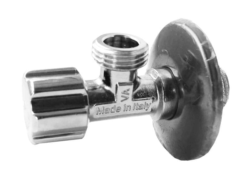 Кран вентильний для сантехприладів Albertoni C40868 1/2"x1/2" Хром (RS-85153)