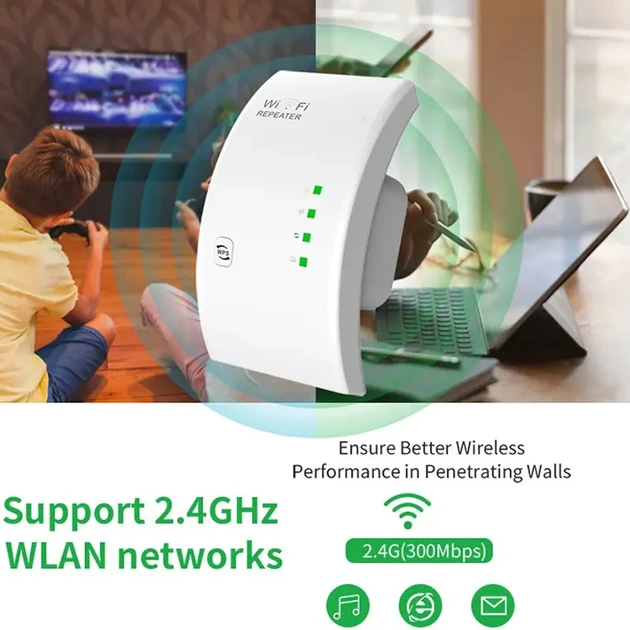 Ретранслятор NETVIP WiFi 300 Мбіт/с Wi-Fi (22115497) - фото 9