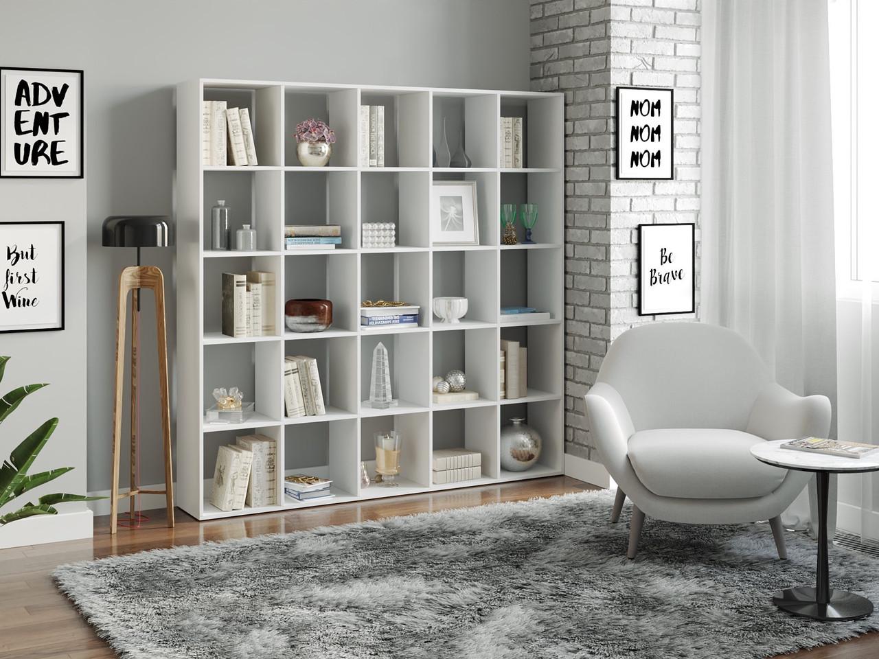 Полка для книг-стеллаж для дома Moreli Juni 1776x1776x300 мм Белый (zg-s16-white) Полка для книг-стеллаж для дома Moreli Juni 1776x1776x300 мм Белый (zg-s16-white)