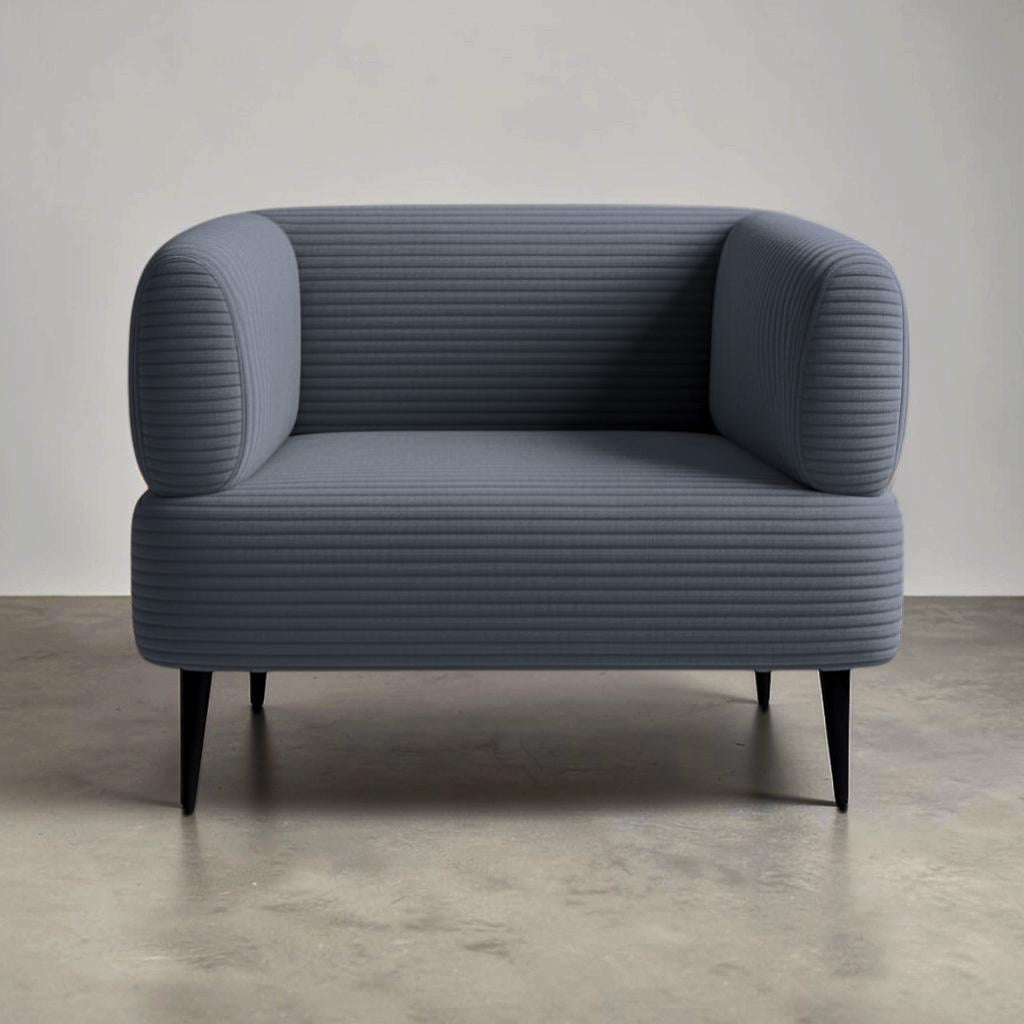 Кресло офисное ТОБІ ШО Бенно-1 с подлокотниками 1000х720х750 мм велюр/вельвет Lotus 98/DK Grey (dh56gj9)