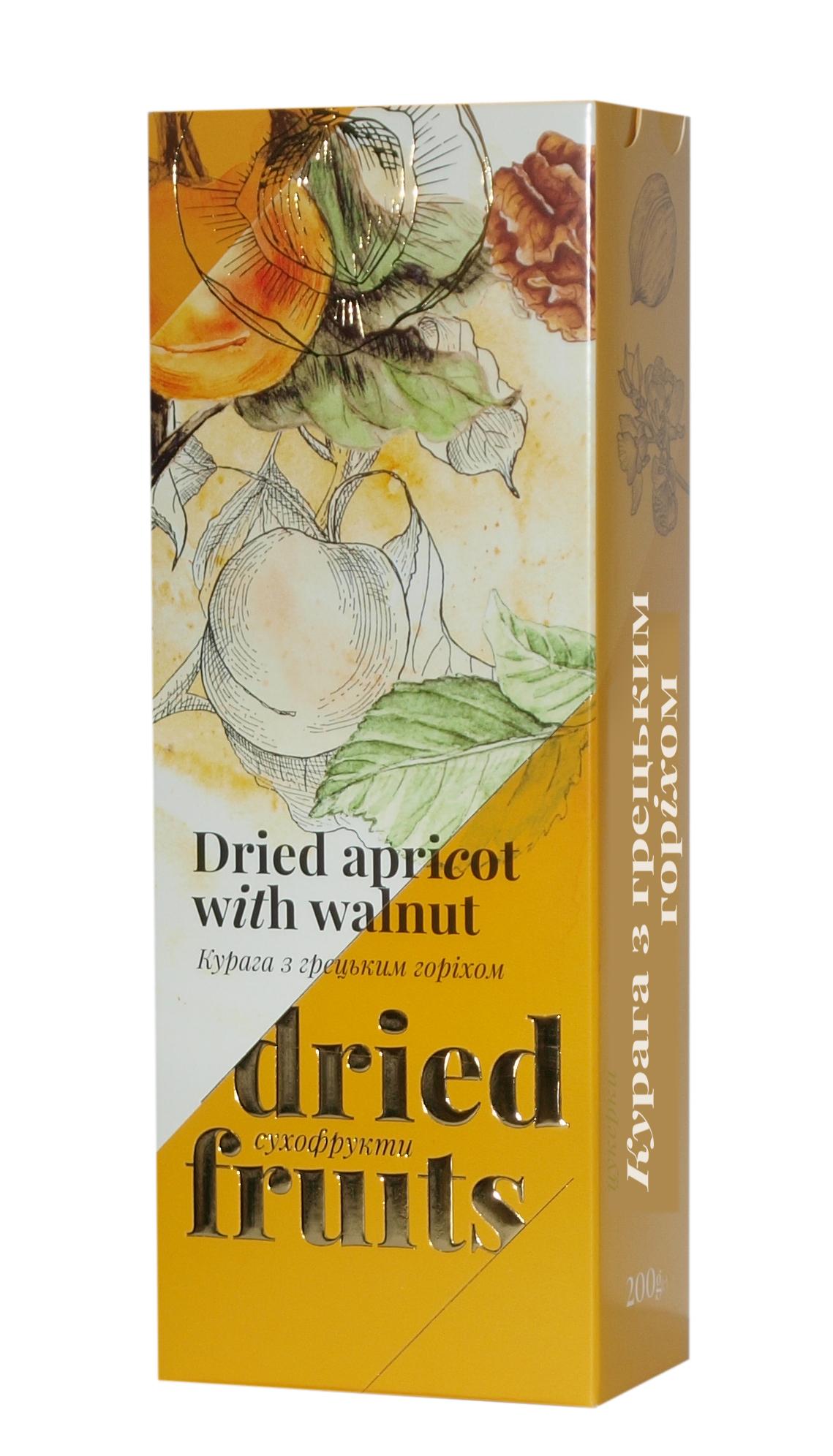 Цукерки Ріконд Курага з грецьким горіхом в шоколаді 200 г