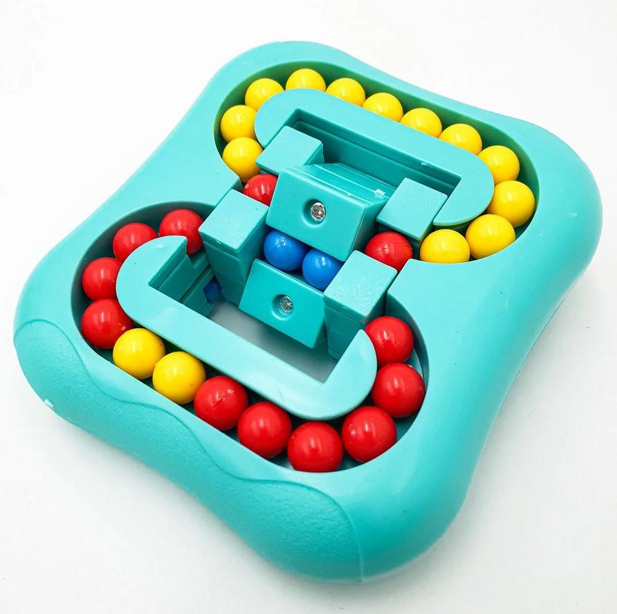 Головоломка антистреси IQ Ball Puzzle Ball Rotating Magic Spin Bean Cube Блакитний (17076)