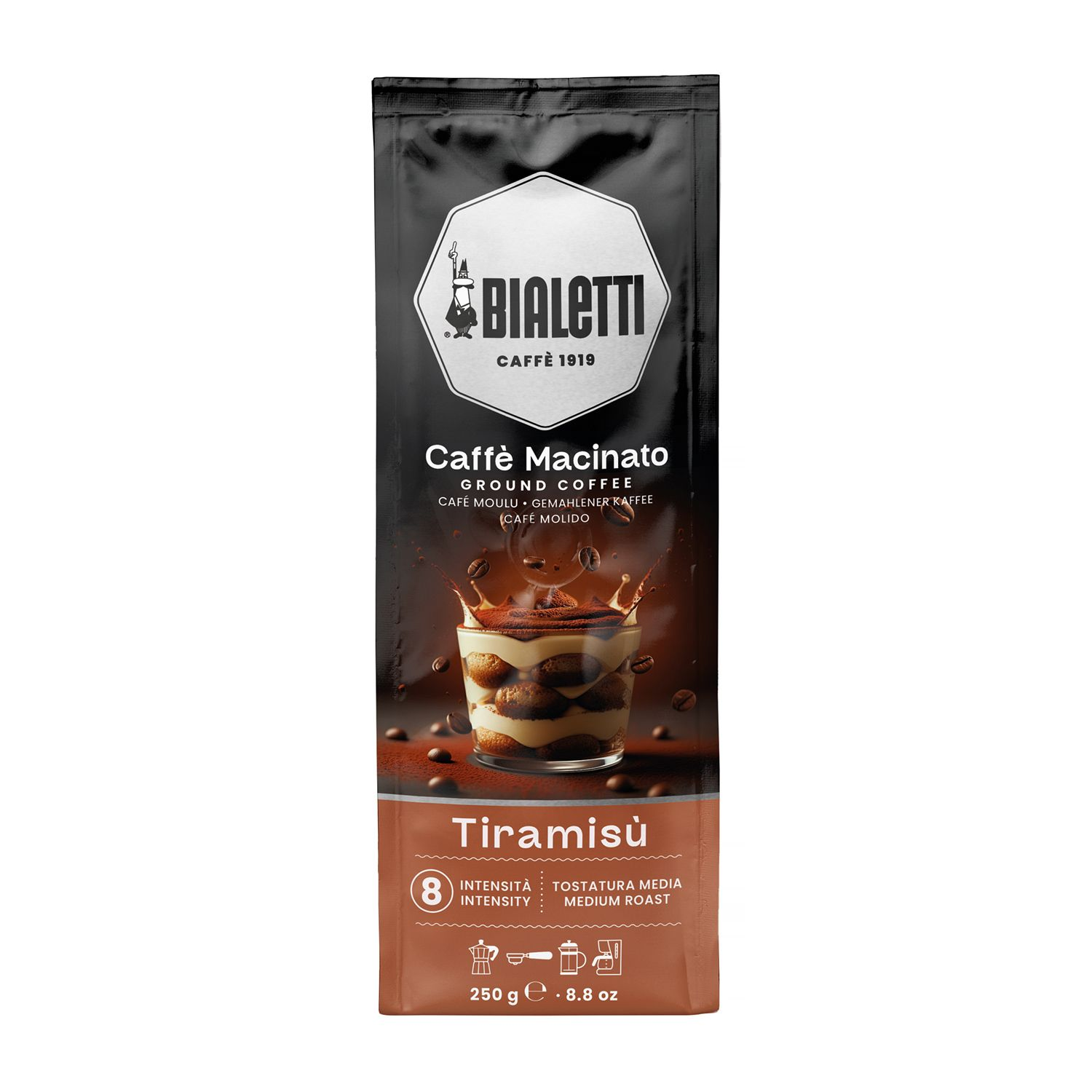 Кофе молотый Bialetti Caffe Macinato Tiramisu 250 г (96080498)