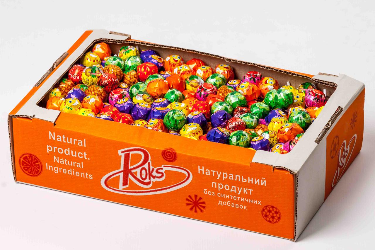 Леденцы на палочке ROKS ассорти 12 г упак 4,5 кг (609В)