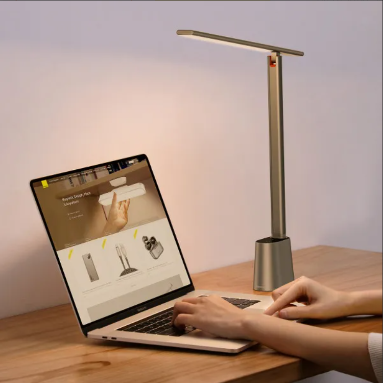 Настільна лампа BASEUS LED Smart Eye Reading Desk Lamp з вбудованим акумулятором 2200 mAh Сірий (DGZG-0G) - фото 2