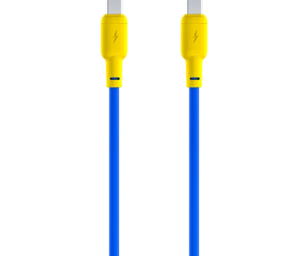 Кабель USB Gelius Full Silicon GP-UCN001 Type-C to Type-C Yellow/Blue