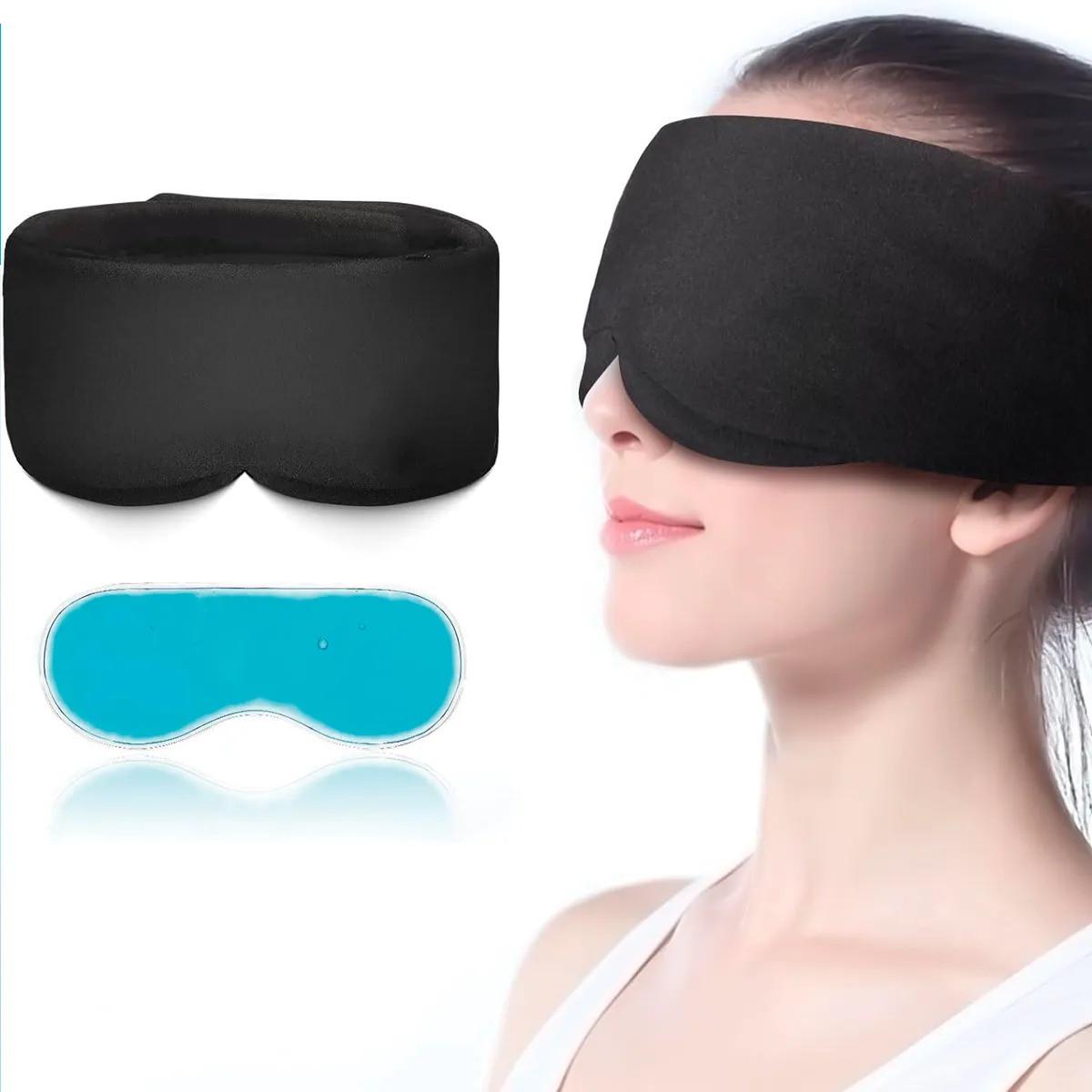 Маска для сну Wellamart з гелевою охолоджувальною вставкою (9081)