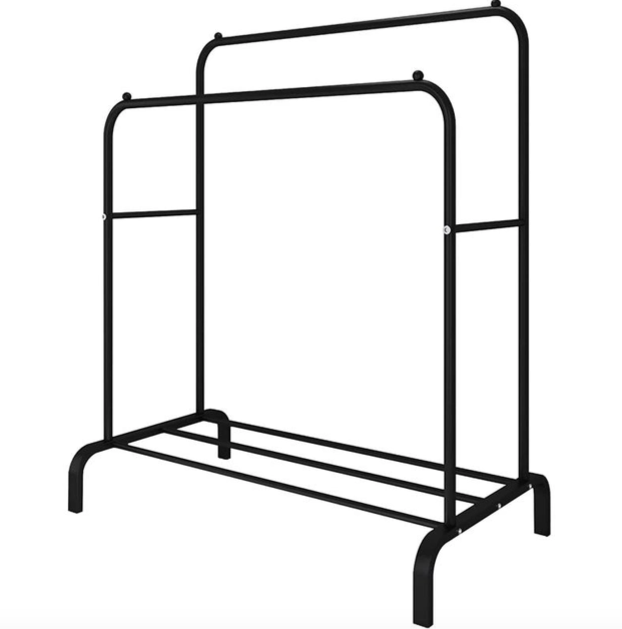 Вішалка-стійка для одягу та взуття Loft Rack сталева підлогова з полицею Black (TW608) - фото 1