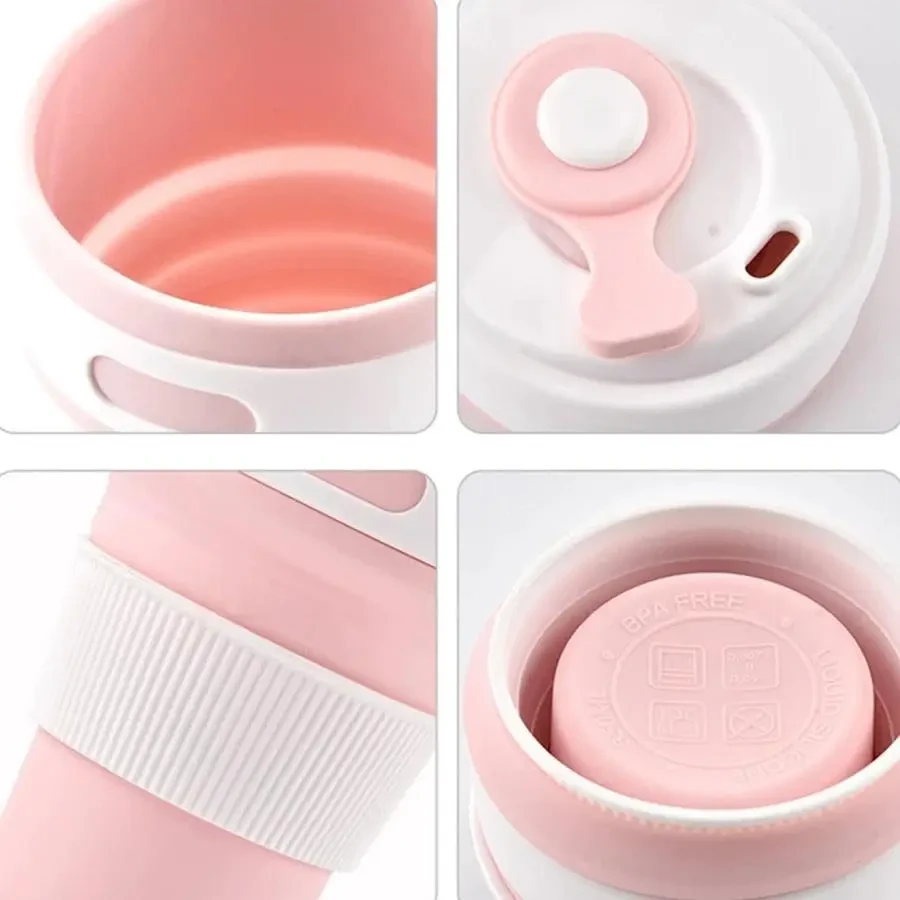 Чашка силиконовая SILICON MAGIC CUP с крышкой Розовый (7194) - фото 10 Чашка силиконовая SILICON MAGIC CUP с крышкой Розовый (7194) - фото 10