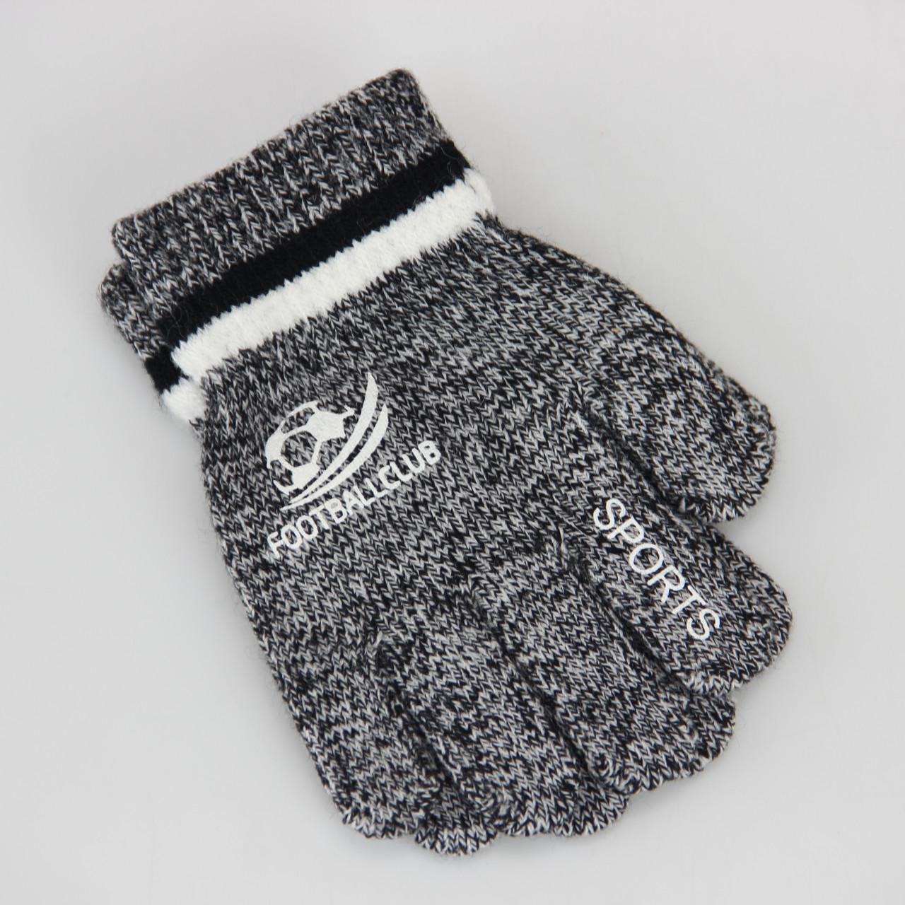 Рукавички дитячі вовняні осінь-зима 2-4 роки Чорний (33552)