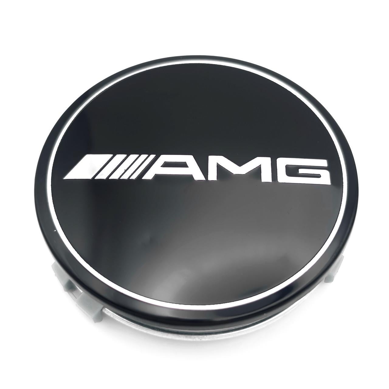 Ковпачок заглушка маточини колеса Mercedes Benz AMG 75 мм тип 4 Чорний глянець (3012670936)