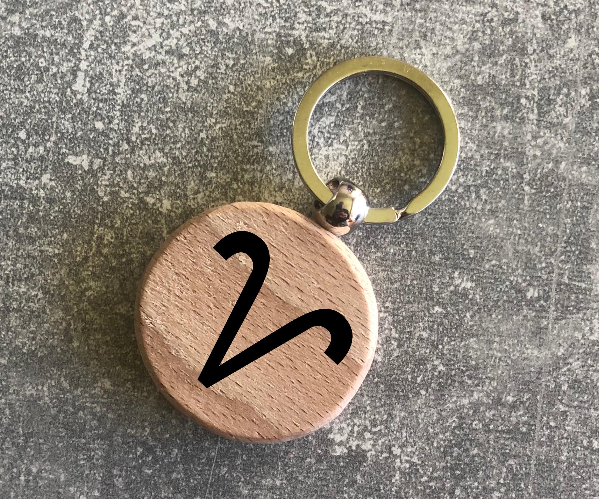 Брелок деревянный круглый с символом зодиака "Овен" (15010204013)