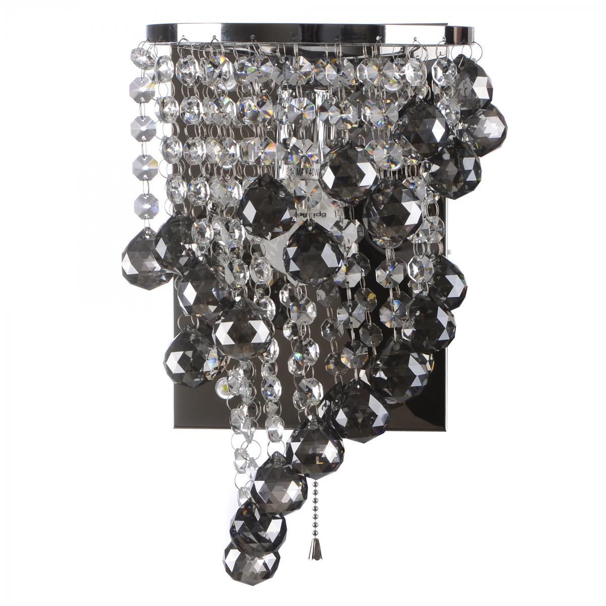 Бра настенное накладное BCL-432W/1 E14 хрустальное с выключателем классическое (26-052)