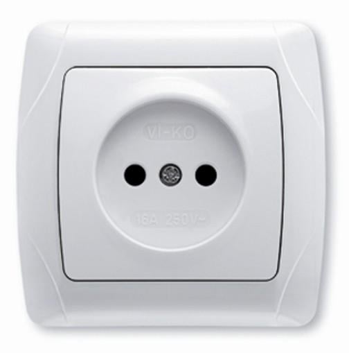 Розетка Viko Carmen без заземлення Білий (90561007)