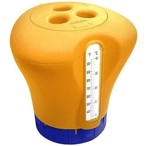 Дозатор Kokido K619BU таблетки 75 мм з термометром Помаранчевий