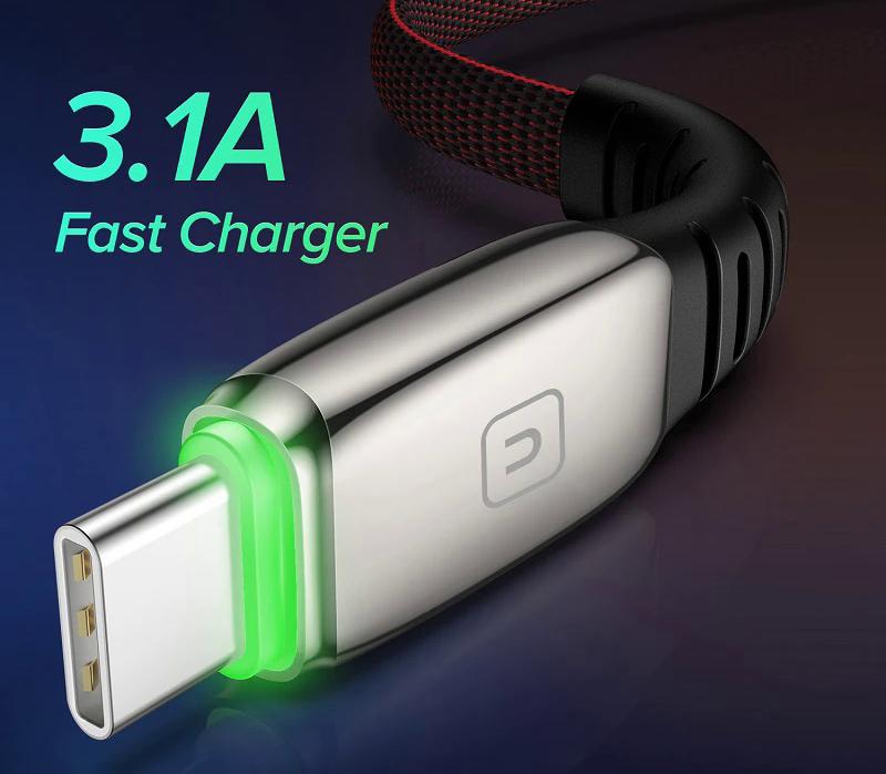 Кабель INIU 3.1 A Type-C зі світлодіодною індикацією - фото 3 Кабель INIU 3.1 A Type-C зі світлодіодною індикацією - фото 3