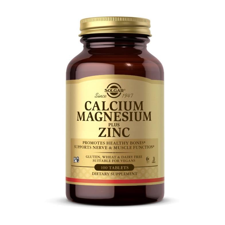 Кальций цинк и магний Solgar Calcium Magnesium plus Zinc 100 табл.