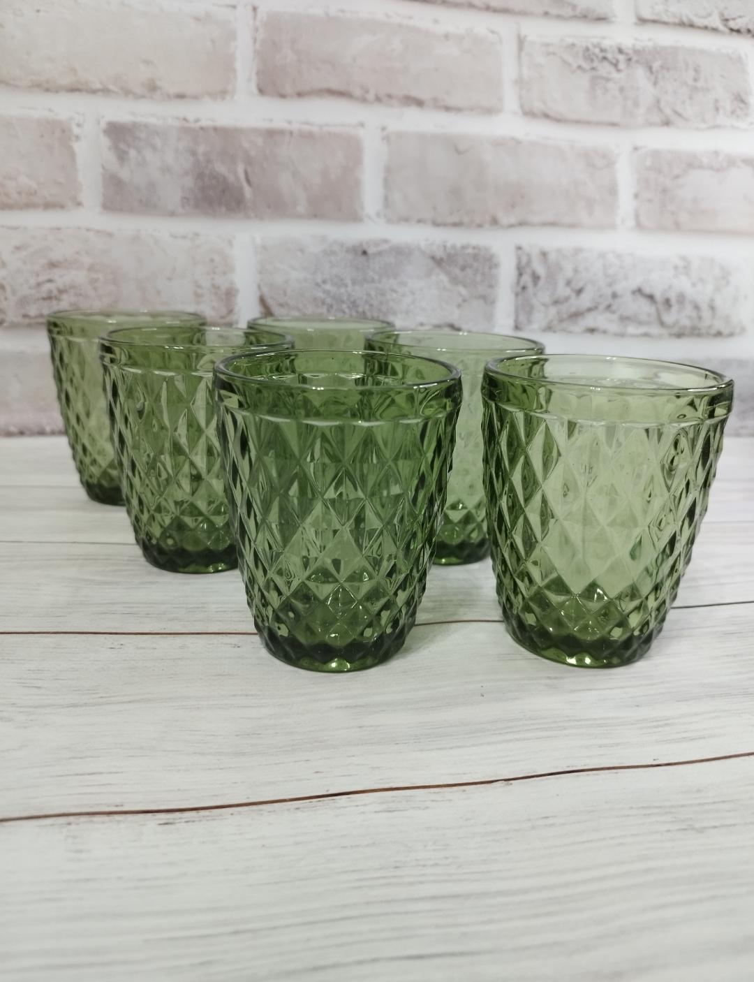 Набор низких стаканов A-PLUS Hell Кварц 6 шт 240 мл зеленый