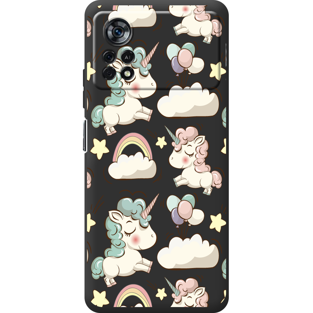 Чехол BoxFace Xiaomi Poco X4 Pro 5G Unicorns Черный силикон (44305-cc2-44306)