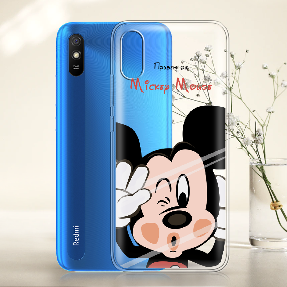 Чехол BoxFace Xiaomi Redmi 9A Mister M Прозрачный силикон (40304-cc58-40304) - фото 2