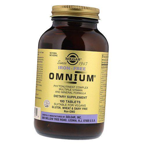 Витамины Solgar без железа Omnium Iron-Free 100 табл. (36313088)