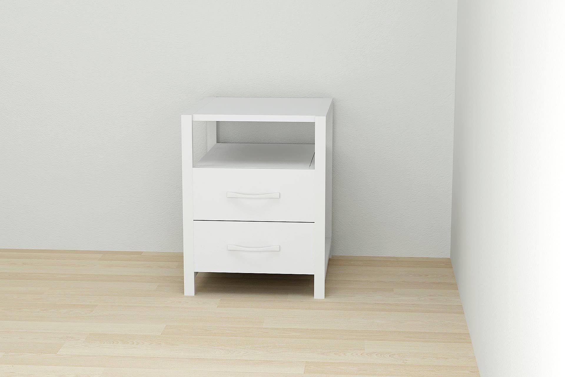 Тумба универсальная Ferrum-decor Вивьен 2/2 ДСП 16 мм 50x41x40 см Белый (FRD-104161)