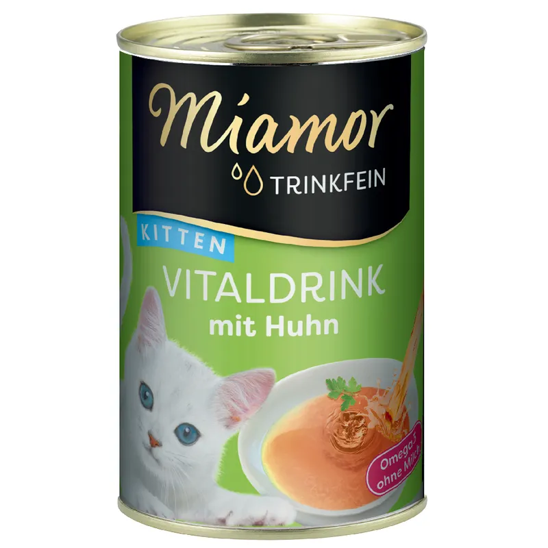 Напиток для котят Miamor Trinkfein Vitaldrink Kitten с курицей 135 мл (30329237)