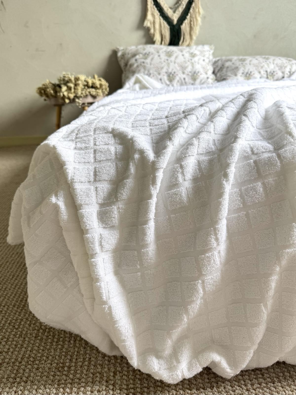 Покрывало летнее PALERMO махровое 120х200 см Молочный (26967364) - фото 5 Покрывало летнее PALERMO махровое 120х200 см Молочный (26967364) - фото 5