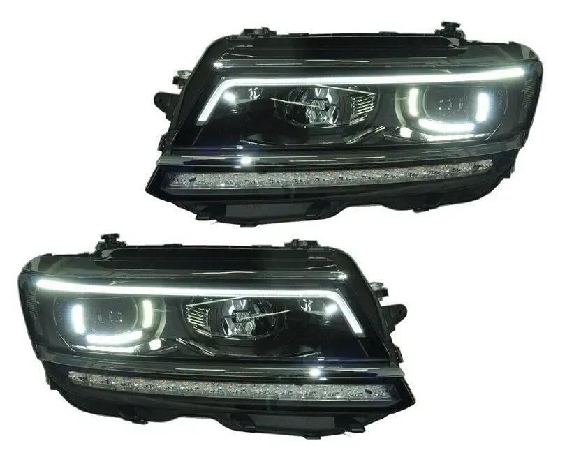 Фари передні GBT FullLed для Volkswagen Tiguan 2016-2023 рр. полікарбонат 2 шт. Чорний (150929)