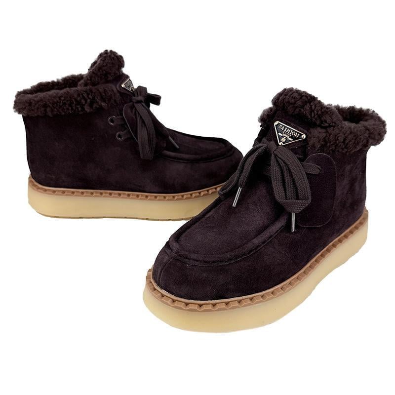 Ботинки женские замшевые шнуровка 608-6 p. 41 26,5 см Коричневый - фото 2