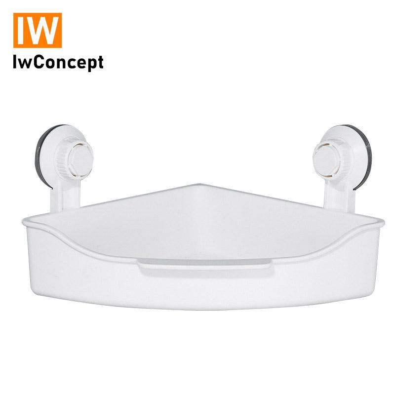 Угловая полка в ванную IwConcept RS-10 на присосках White - фото 8