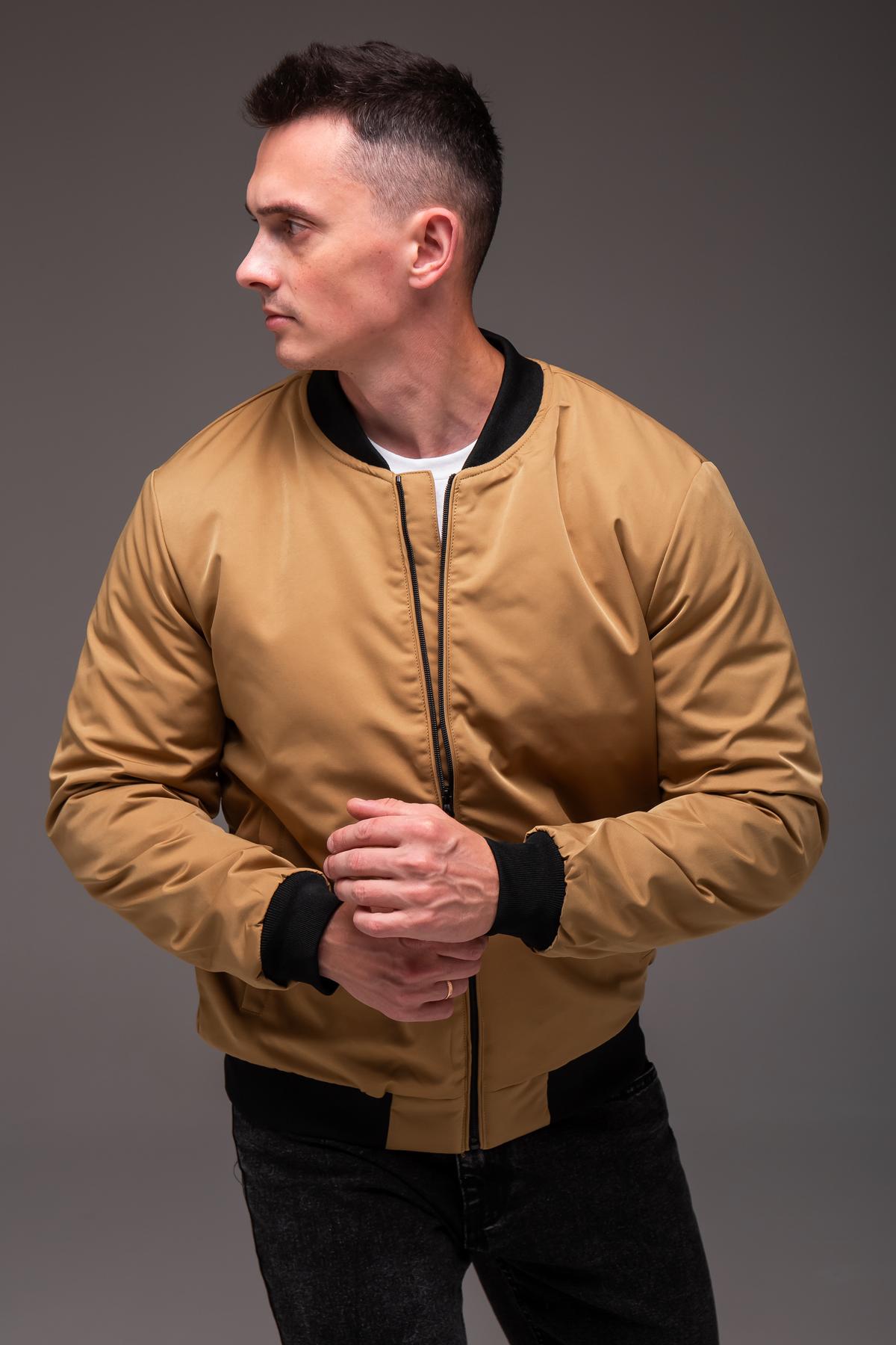 Бомбер мужской весенне-осенний утепленный 3XL Койот (2407/1/4) - фото 7