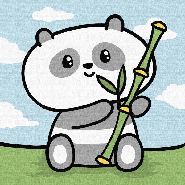 Картина по номерам Идейка Милая панда 18х18 см (Id-KHO6222)