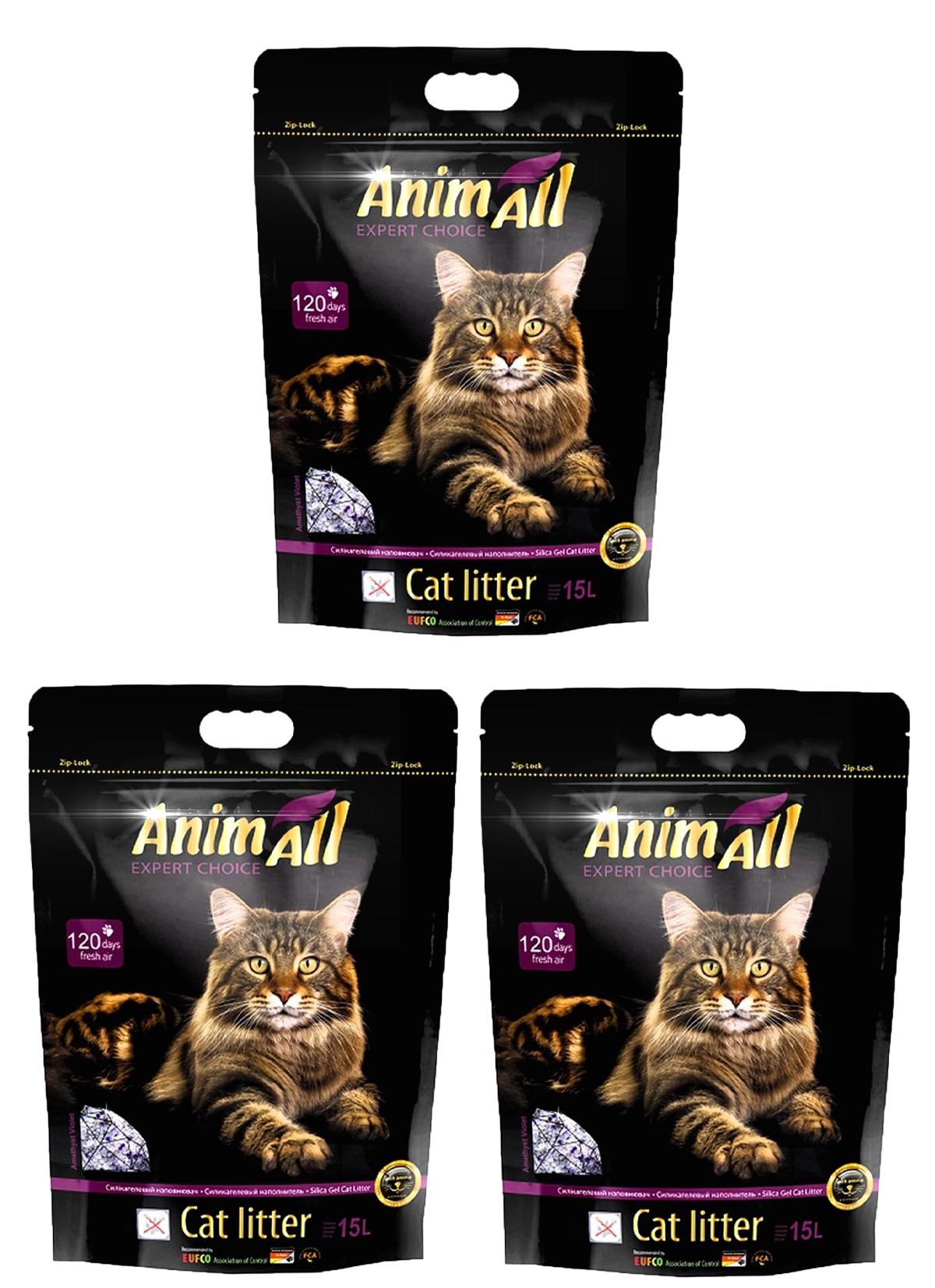 Наповнювач для котів AnimAll Deluxe силікагелевий 15 л 3 шт. (345211615)