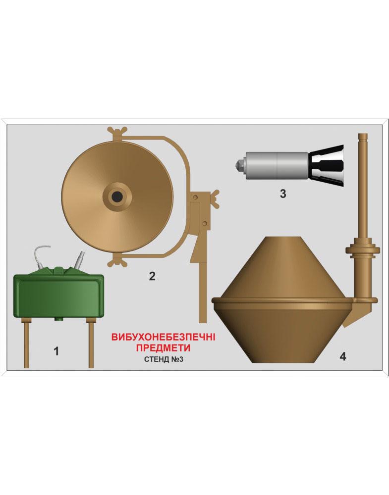 Стенды-пособие нагляднык 3 "ВИБУХОНЕБЕЗПЕЧНІ ПРЕДМЕТИ" (3575411)