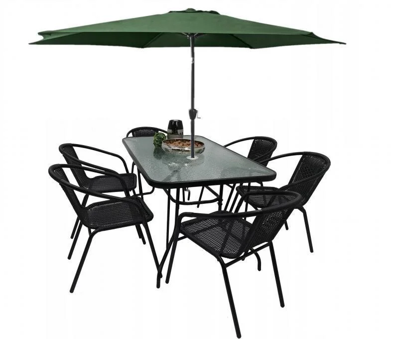 Набор садовой мебели с зонтом Kontrast Garden Boston 6G из искусственного ротанга