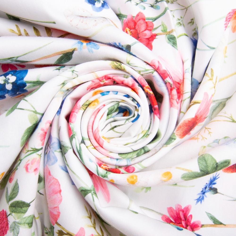 Ткань сатин для постельного белья Полевые цветы 130 гр/м2 210 ТС 240 см (25796)