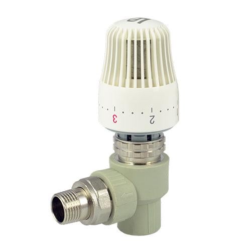 Кран радиаторный FADO с термоголовкой угловой 20x1/2" (FD-PKT02)