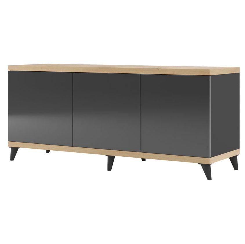 Тумба под ТВ Світ Меблів Тревизо 2 1506х480х656 мм Дуб артизан/Антрацит (42084) Тумба под ТВ Світ Меблів Тревизо 2 1506х480х656 мм Дуб артизан/Антрацит (42084)