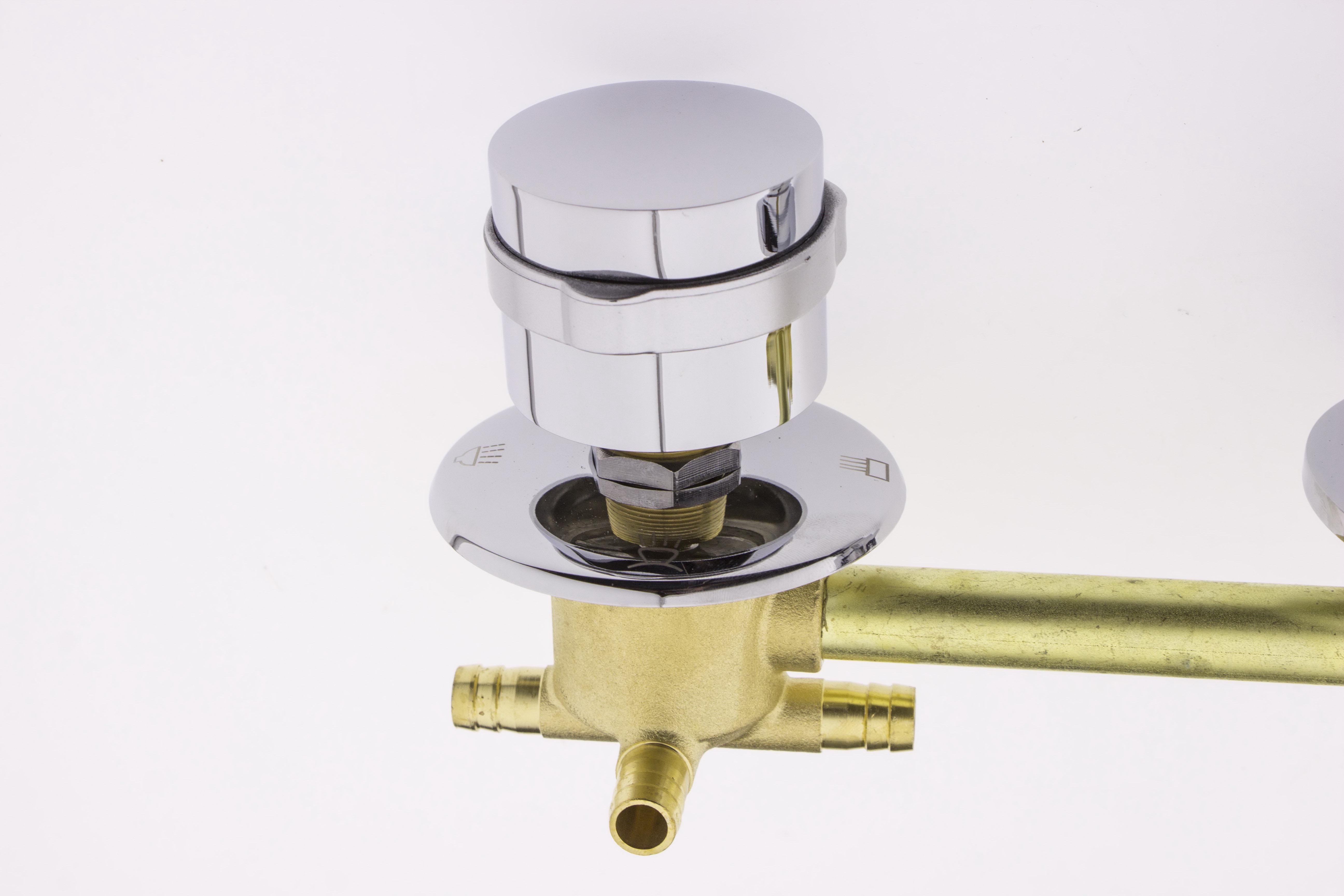 Змішувач для душової кабіни С-4\14 на чотири положення з штуцерами і 14 см по центрам (12603926) - фото 2