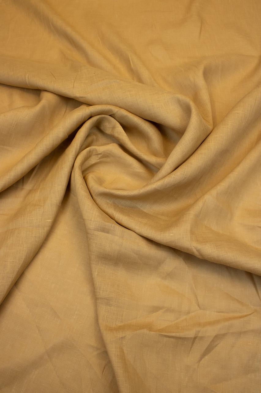 Тканина лляна костюмна 4с33 190 г/м2 колір 353 Harvest Gold 16-0948 TCX 100% льон Золотистий (OBR491_353)