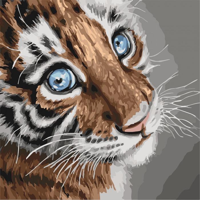 Картина по номерам Идейка Тигренок 40х40 см (KHO4145)