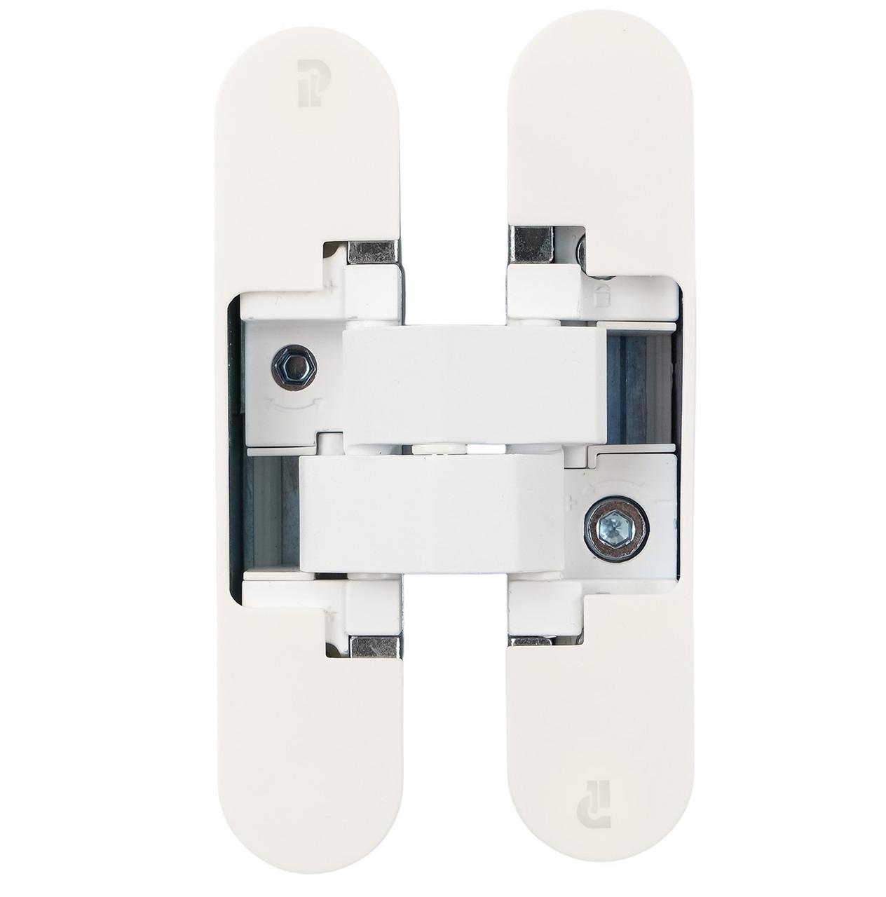Петля скрытая Profitlock PL160 3D 24x110 мм для дверей 60 кг Белый матовый (PL160.WH) - фото 1 Петля скрытая Profitlock PL160 3D 24x110 мм для дверей 60 кг Белый матовый (PL160.WH) - фото 1