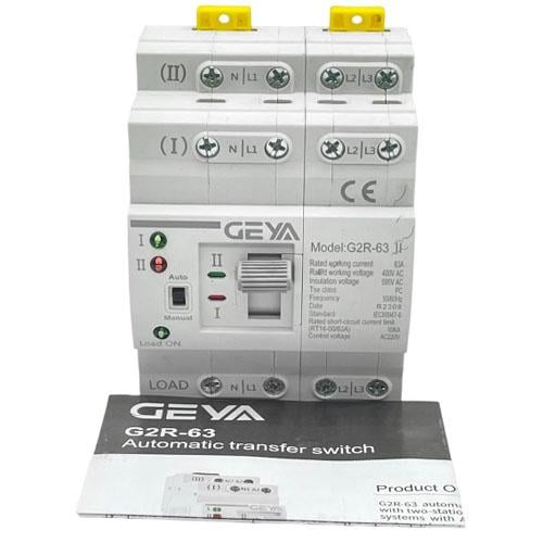 Переключатель ввода резерва GEYA G2R-63-4P 63А 4 полюса автоматический (G2R-63-4P) - фото 2