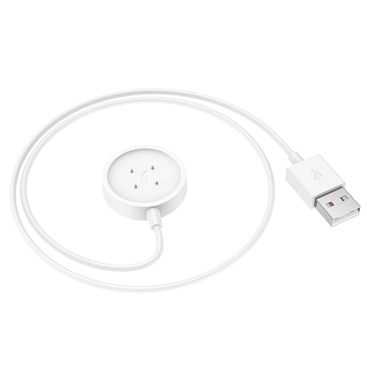 Зарядний пристрій бездротовий для смарт-годинника Hoco Y24 AMOLED Smart sports watch charging cable 60 см White (6942007641029) - фото 2 Зарядний пристрій бездротовий для смарт-годинника Hoco Y24 AMOLED Smart sports watch charging cable 60 см White (6942007641029) - фото 2