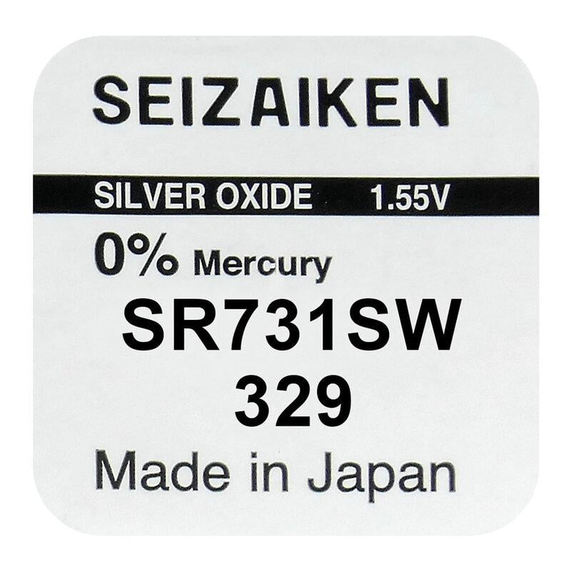 Батарейки срібно-цинкові Seiko 329 SR731SW 1,55V 10 шт. (23361051)